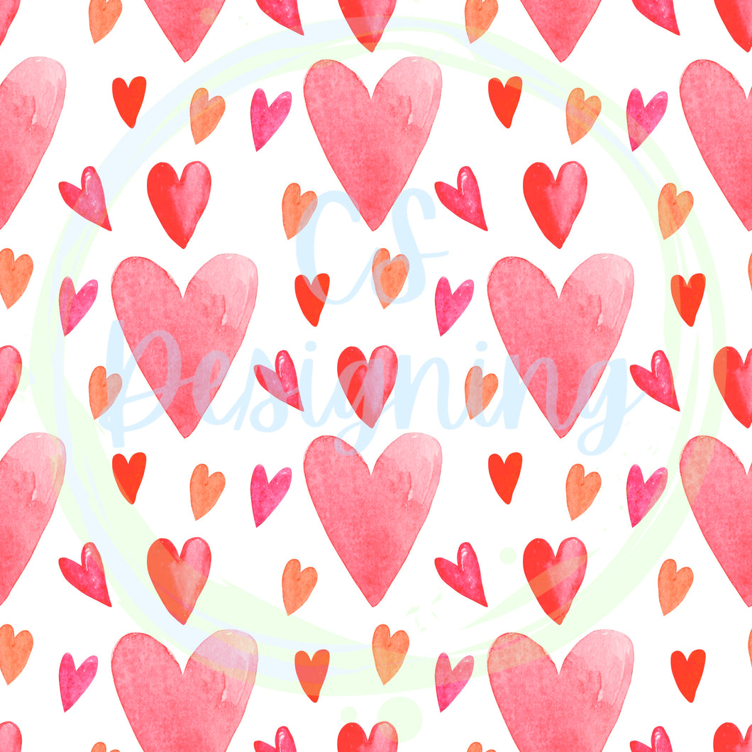 Hearts seamless pattern