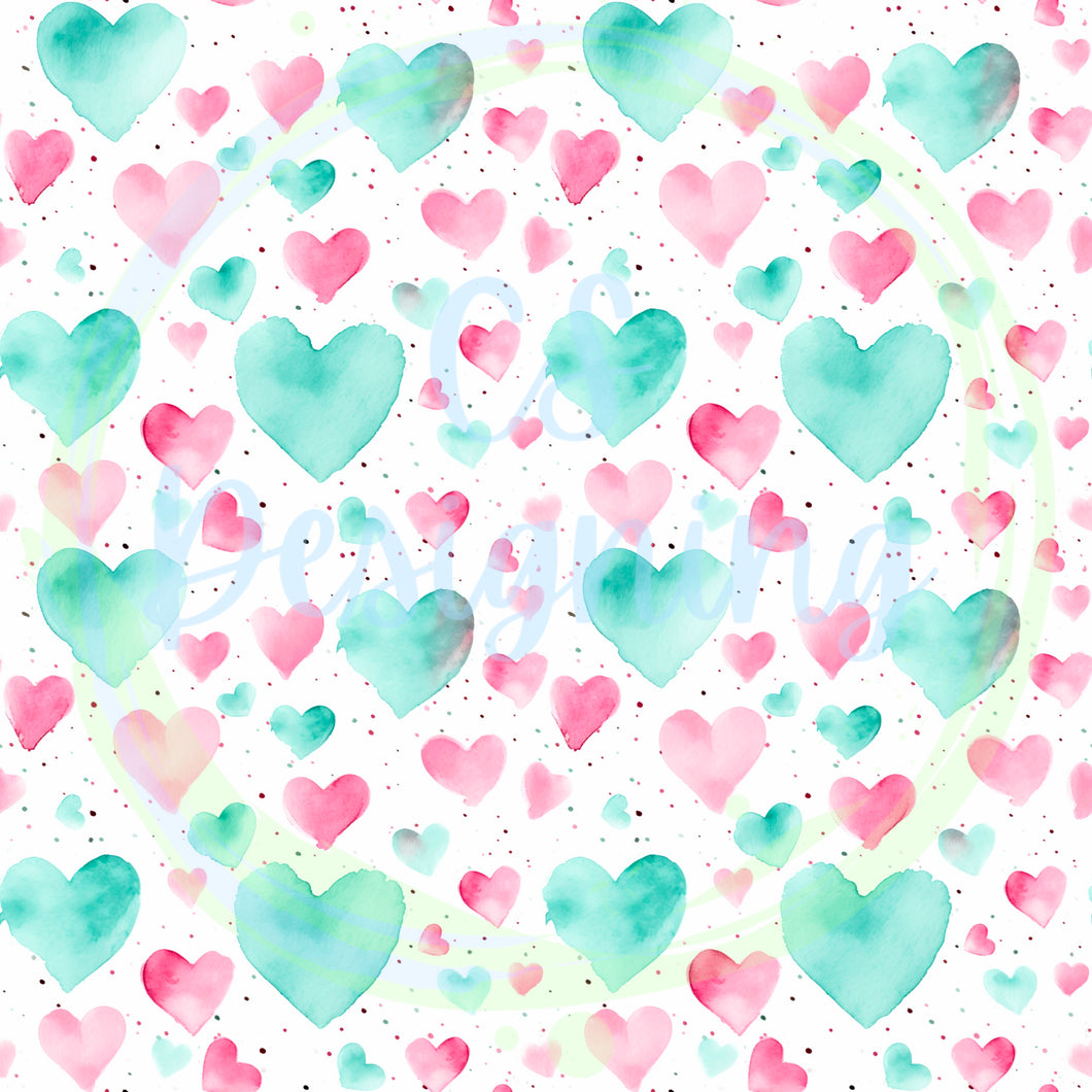 Hearts seamless pattern