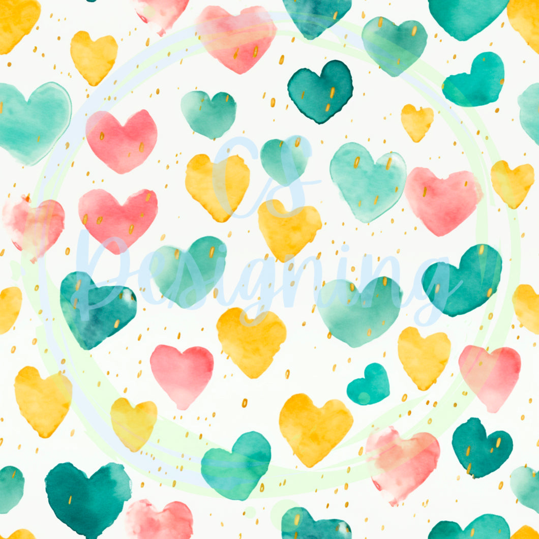 Hearts seamless pattern