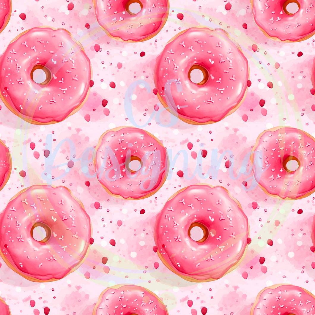 Vday donuts seamless pattern