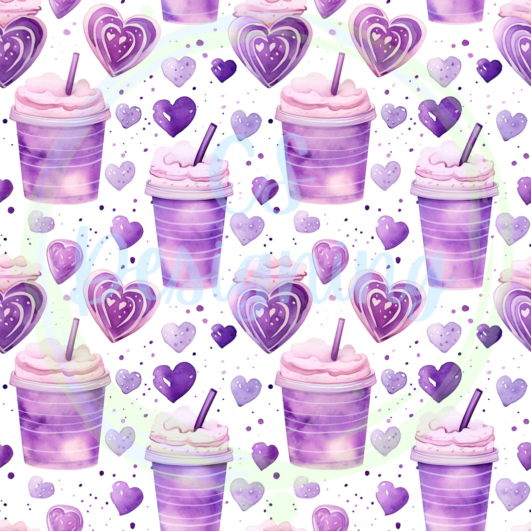 Vday coffee seamless pattern