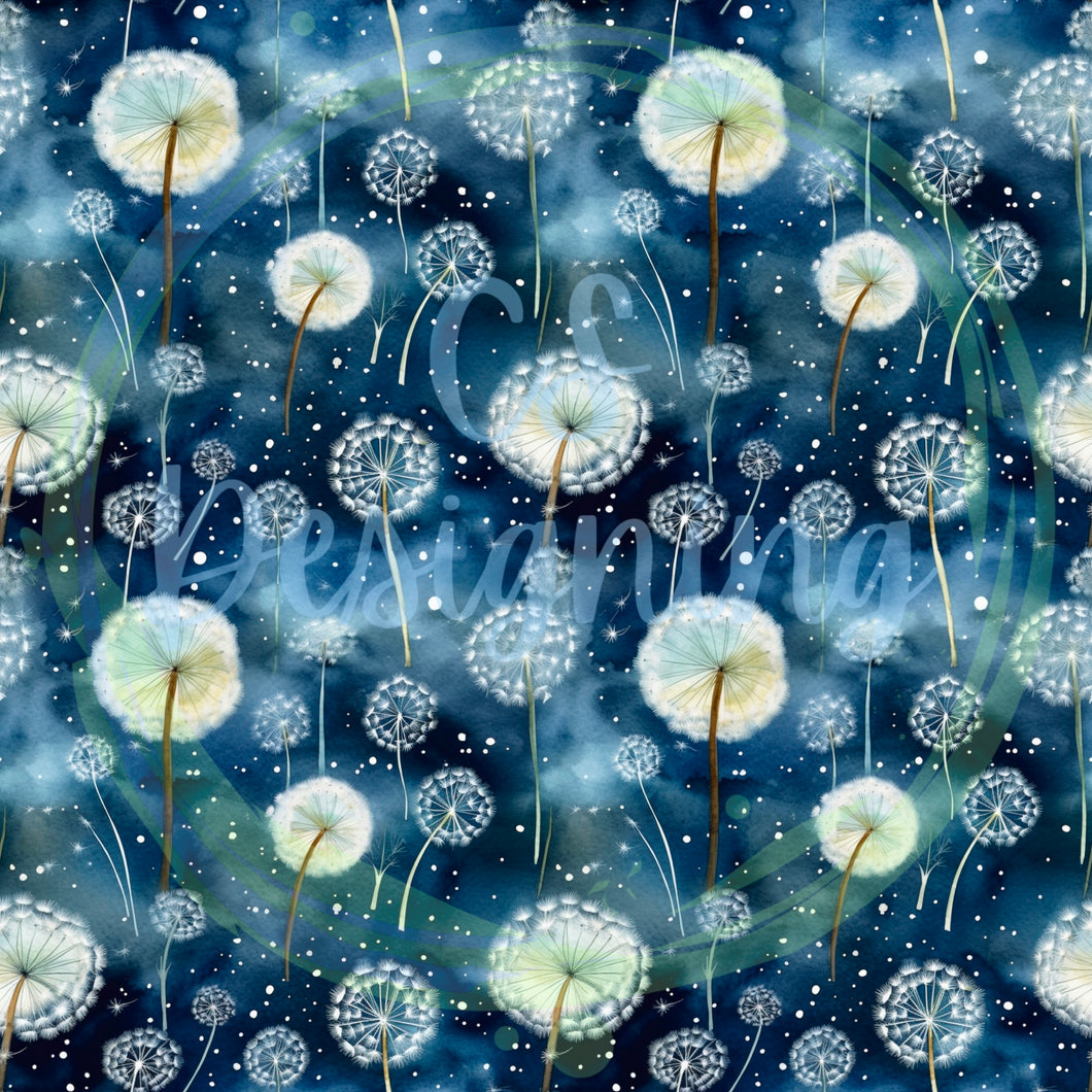 Dandelions seamless pattern