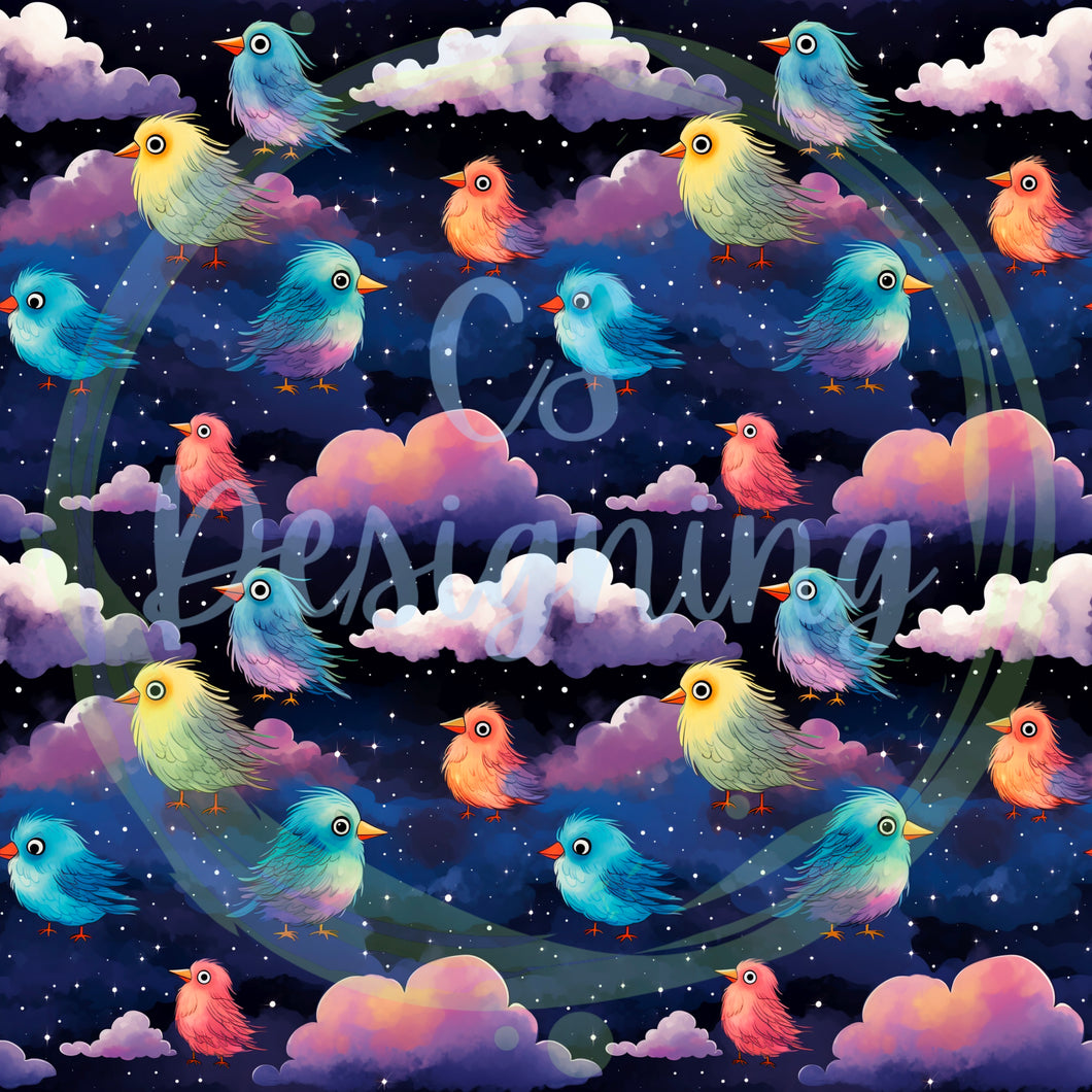 Birds seamless pattern