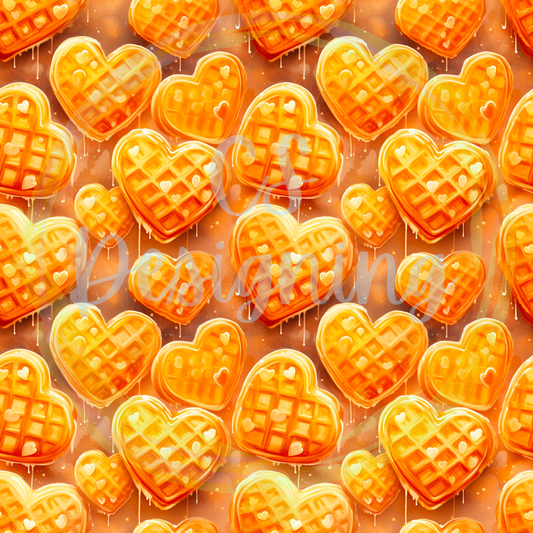 Heart Waffles seamless pattern(LIMITED TO 25)