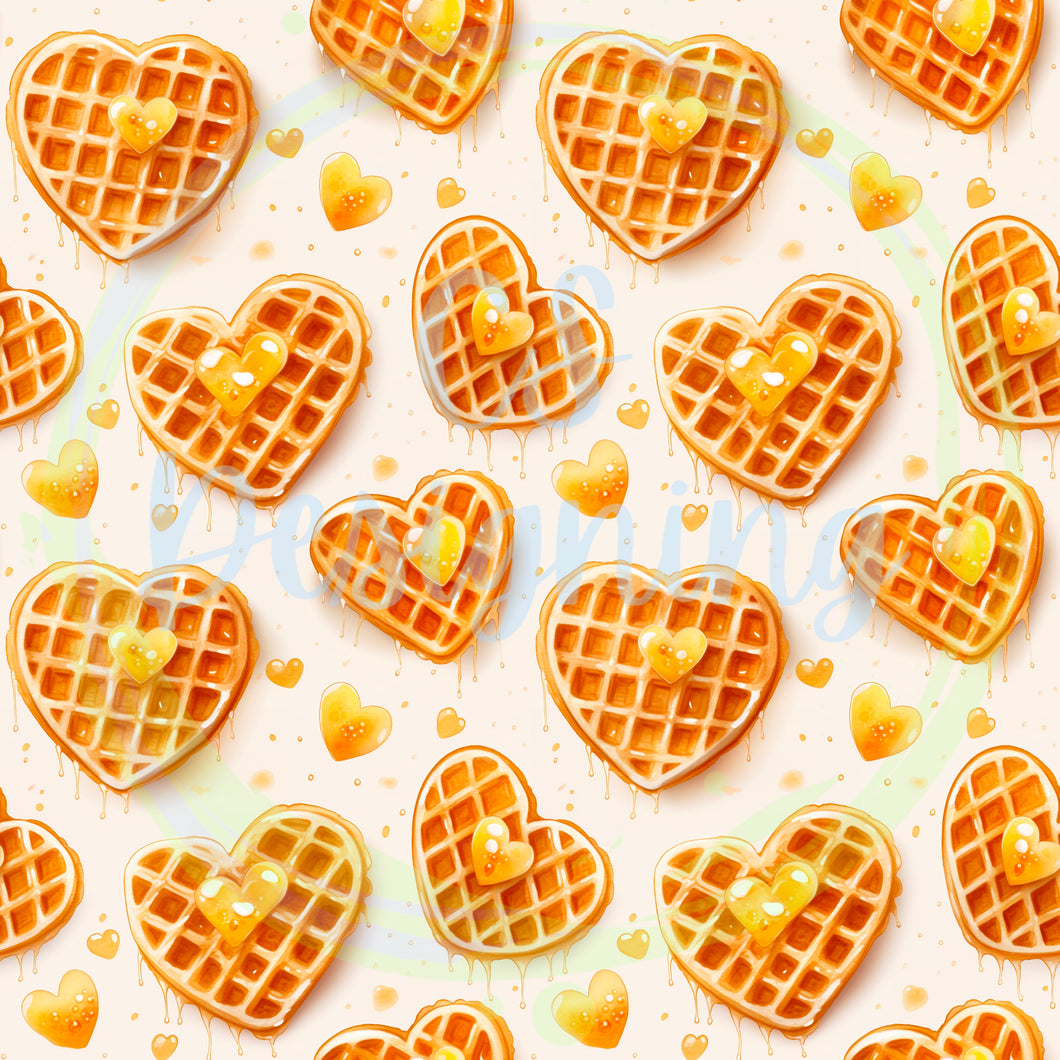 Heart Waffles seamless pattern(LIMITED TO 25)