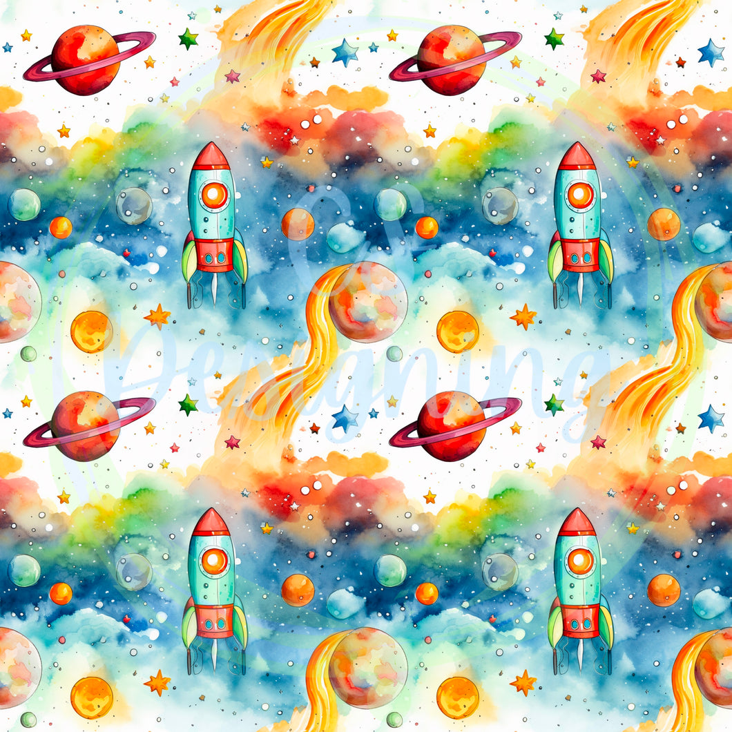 Space seamless pattern