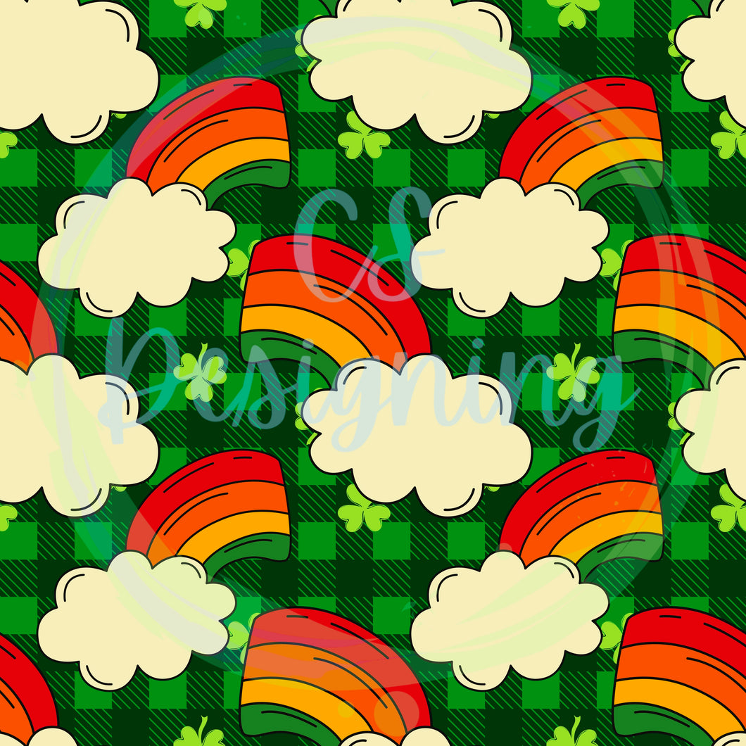 St Patricks Day rainbows seamless pattern (LIMITED TO 30)