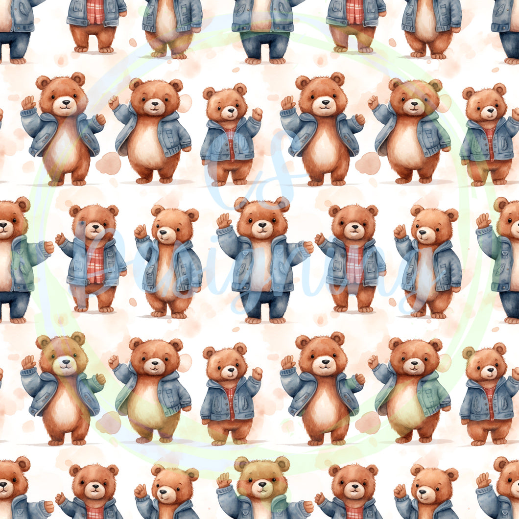 Bears seamless pattern