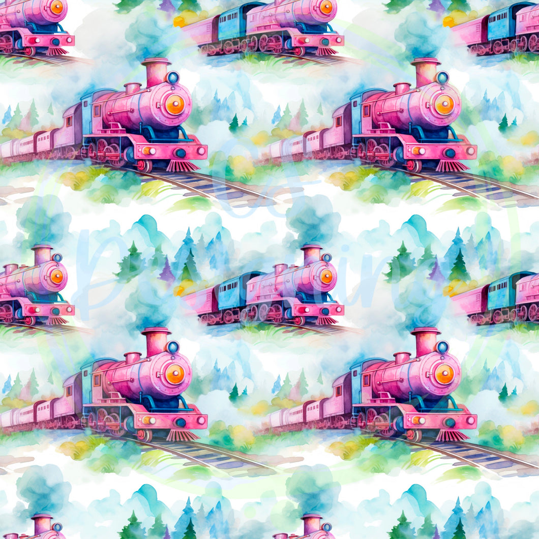 Trains seamless pattern