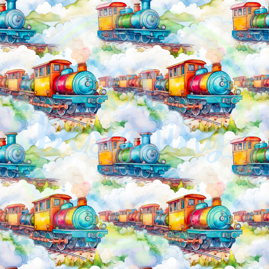 Trains seamless pattern