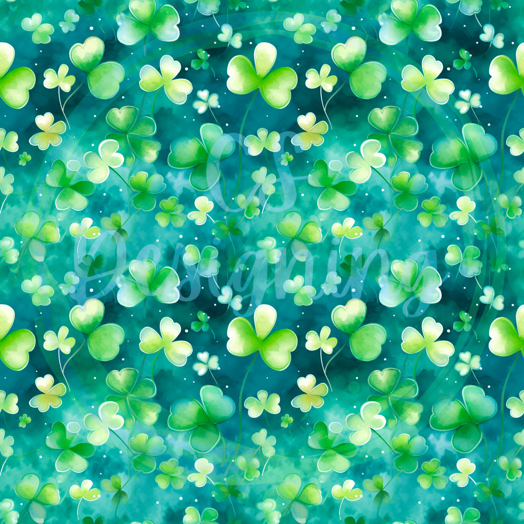 St patricks day clovers seamless pattern