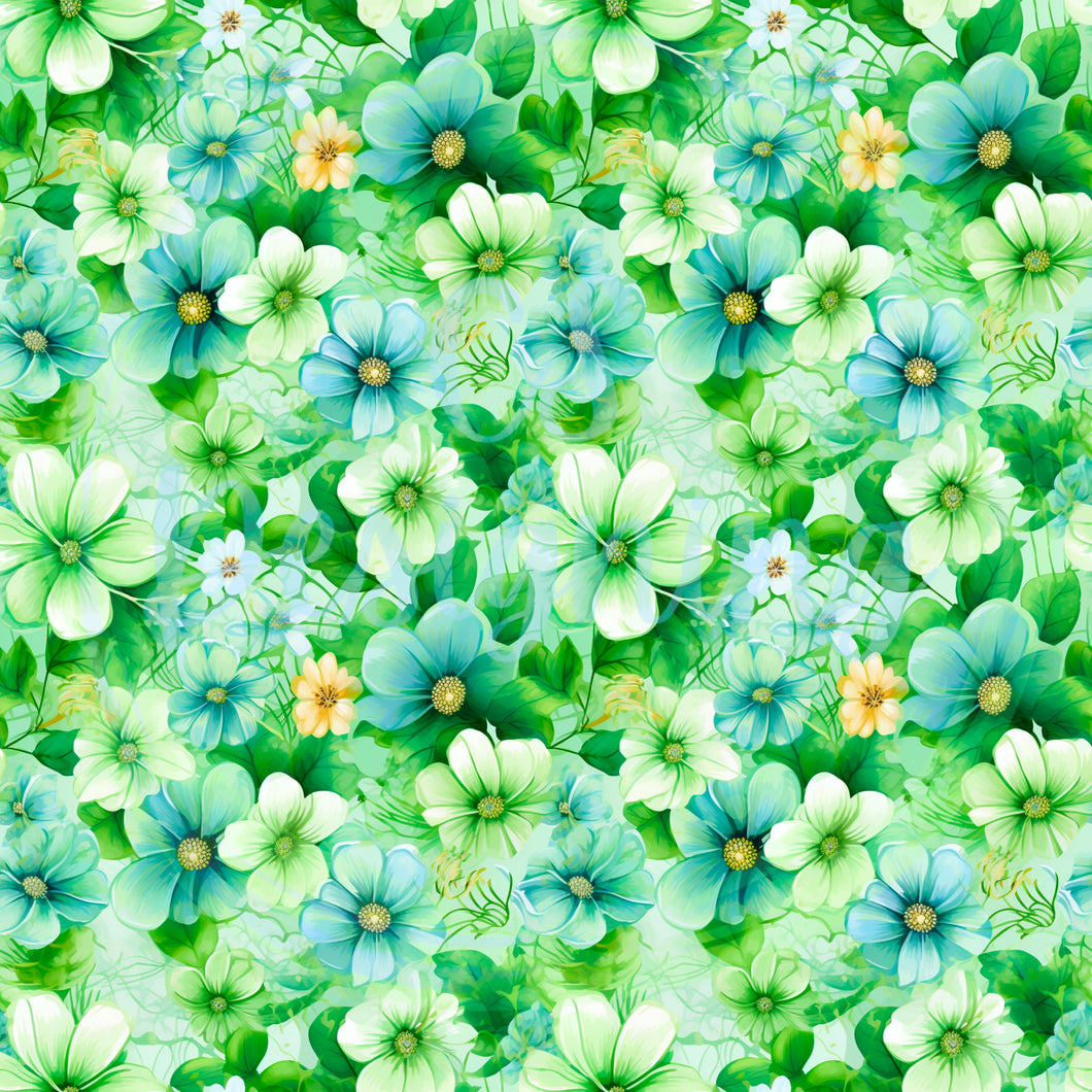 St patricks day floral seamless pattern