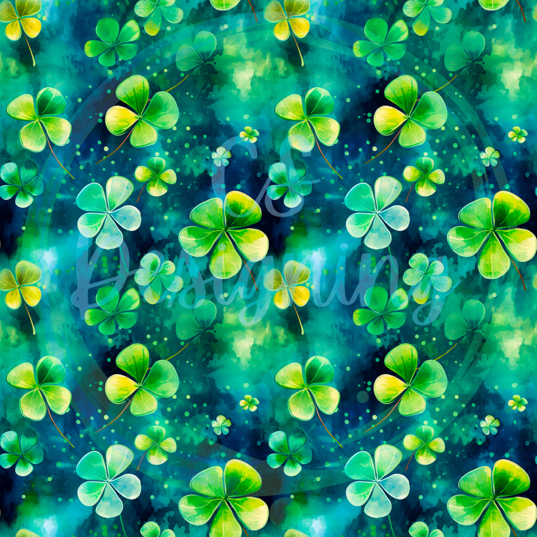 St patricks day clovers seamless pattern