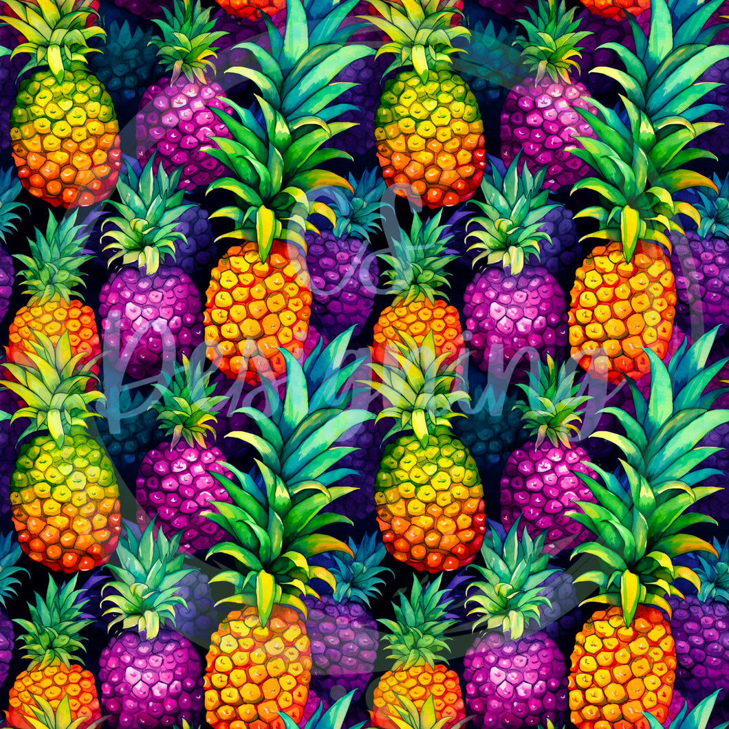 Mardi gras pineapples seamless pattern