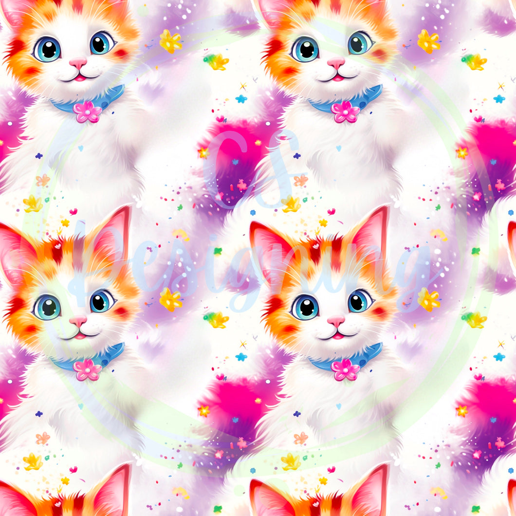 Cats seamless pattern