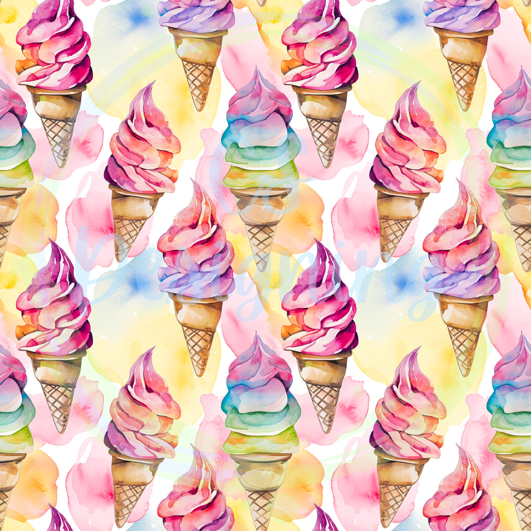 Ice cream seamless pattern