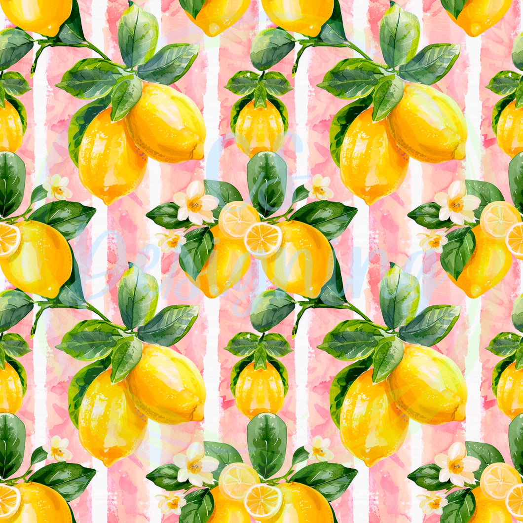 Lemons seamless pattern