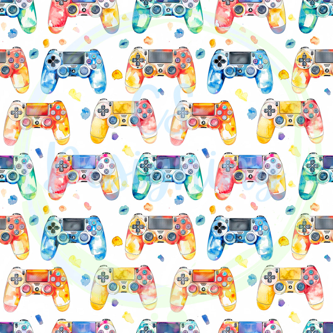 Gaming controller seamless pattern