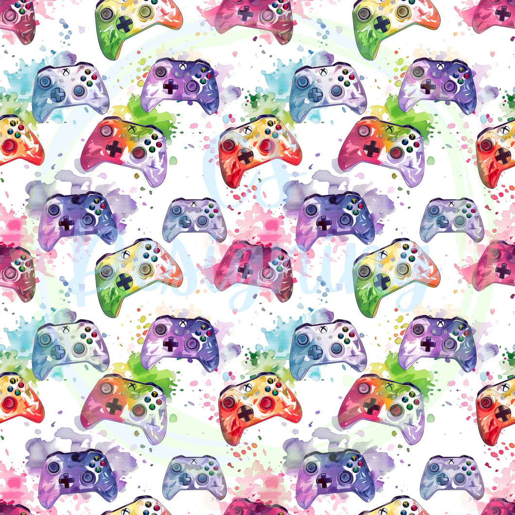 Gaming controller seamless pattern