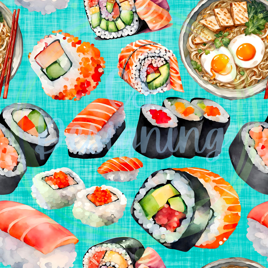 Sushi seamless pattern