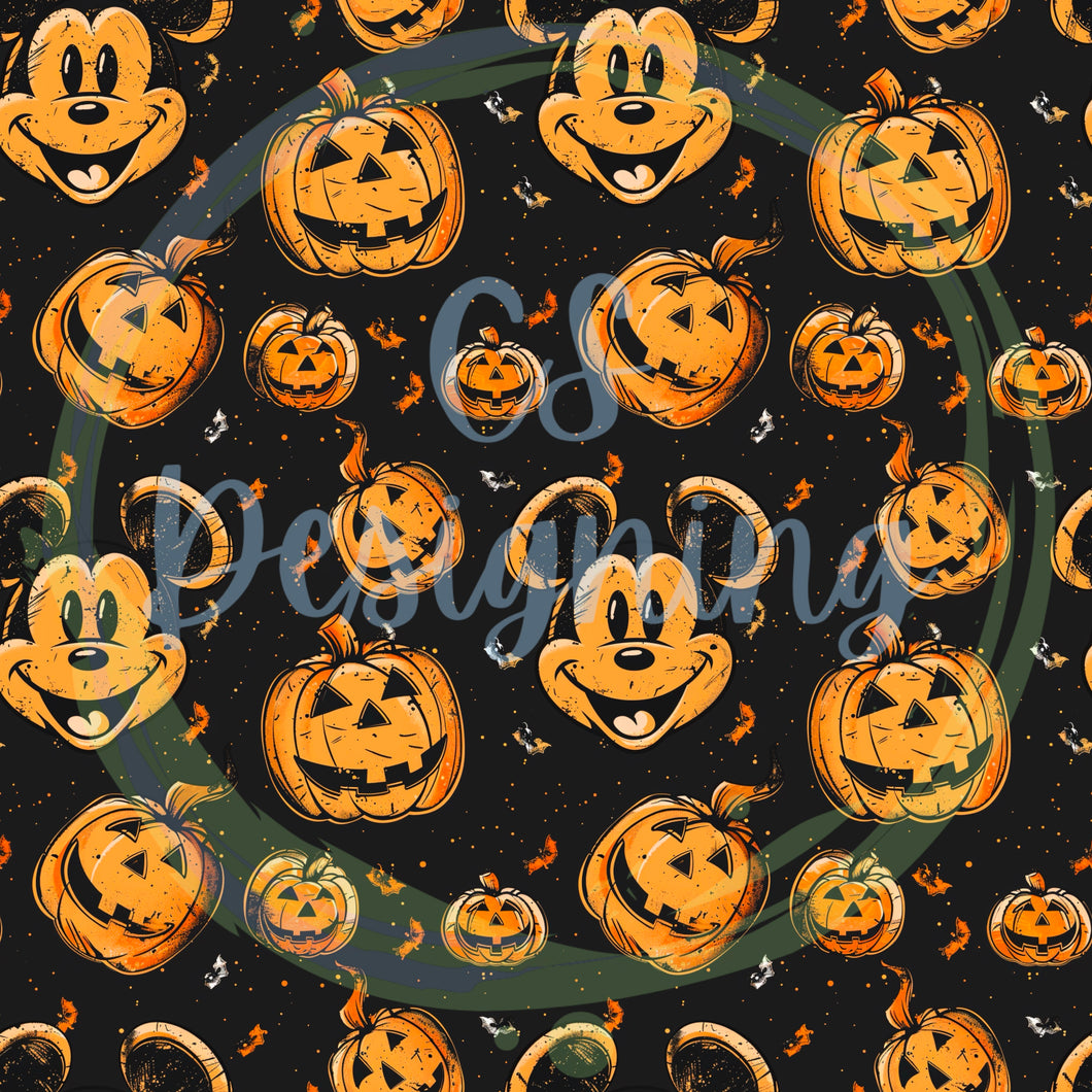 Mouse halloween seamless pattern