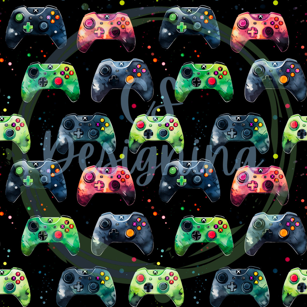 Gaming controller seamless pattern