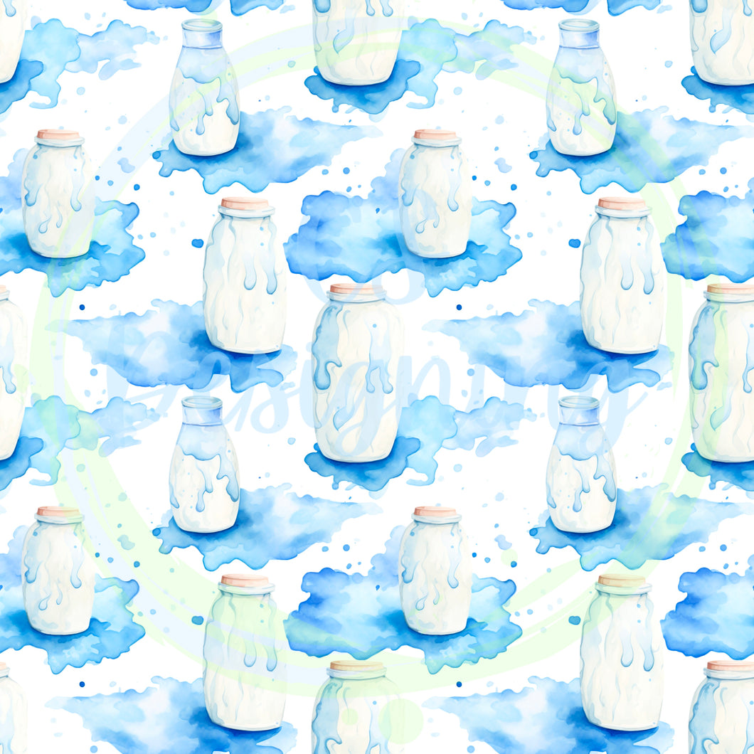 Milk seamless pattern