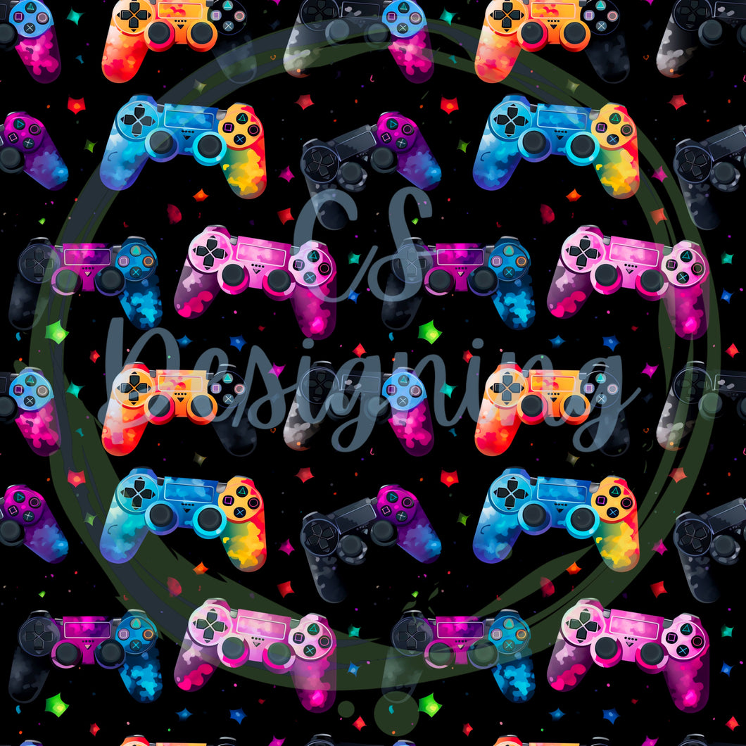 Gaming controller seamless pattern