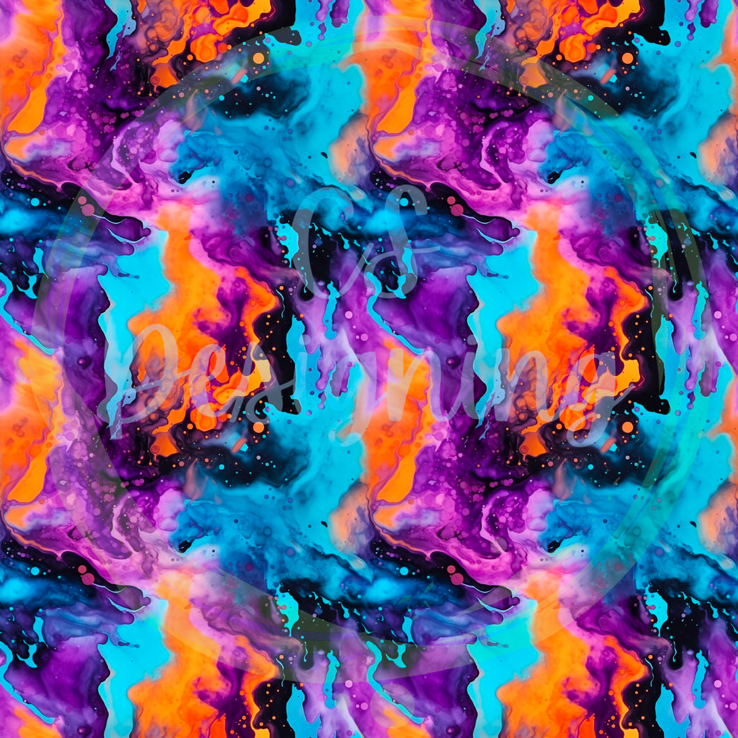 Halloween tie dye seamless pattern