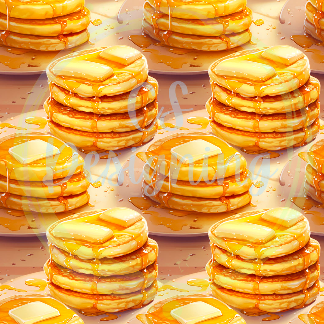 Pancakes seamless pattern