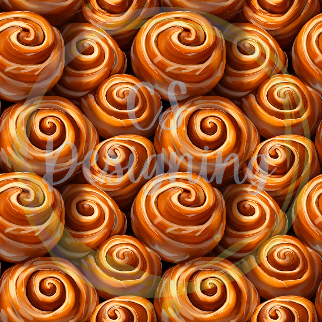 Cinnamon rolls seamless pattern