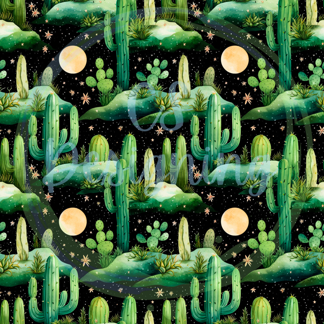 Cactus seamless pattern