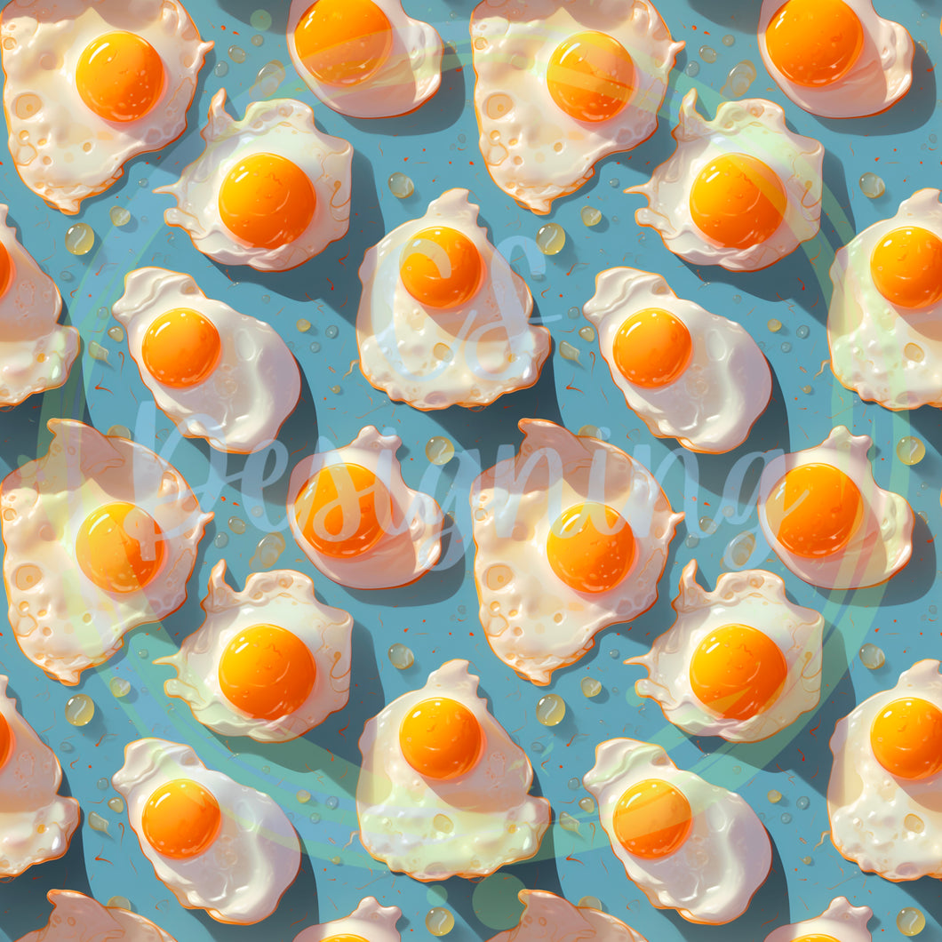 Eggs seamless pattern