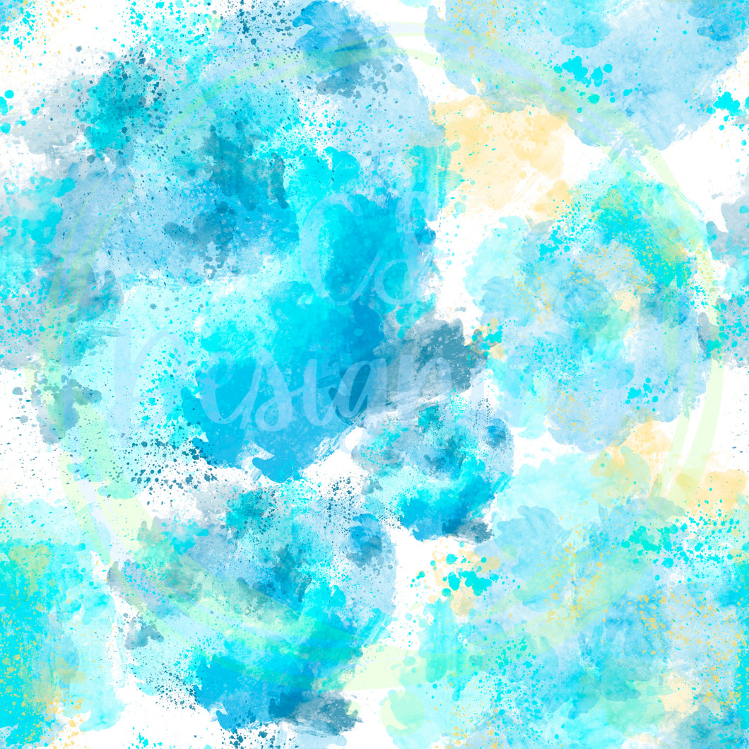 Blue splatter seamless pattern