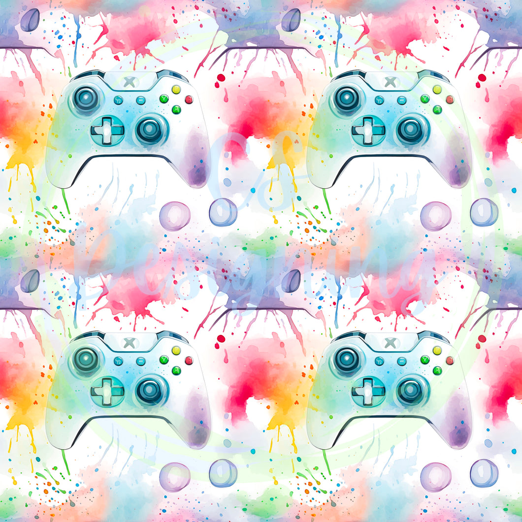 Gaming controller seamless pattern