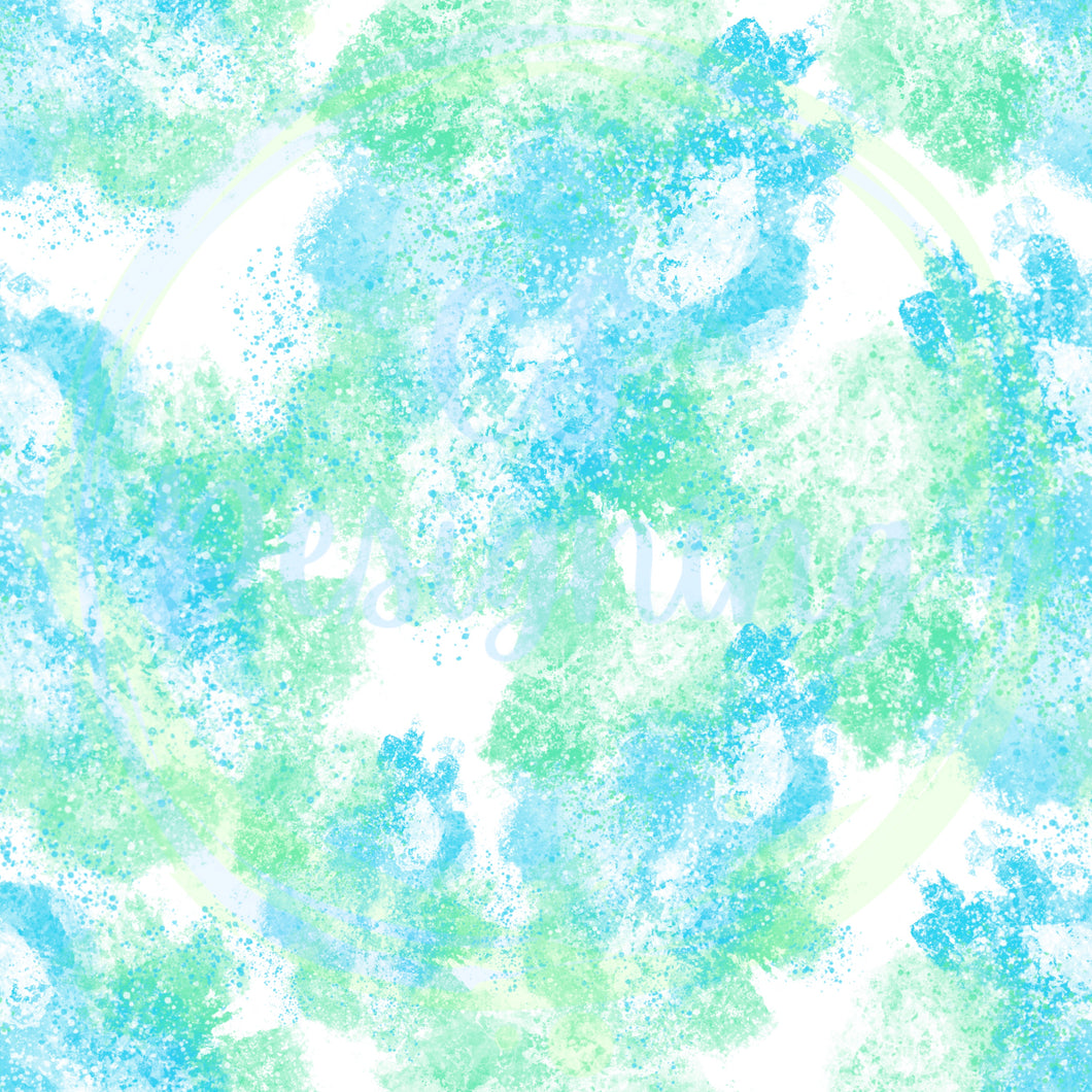 Blue/green splatter seamless pattern