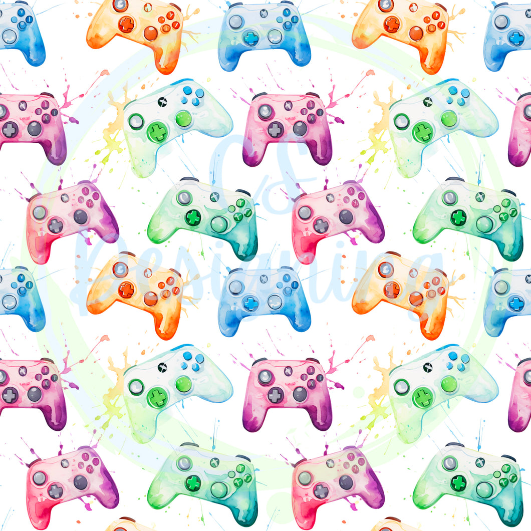 Gaming controller seamless pattern