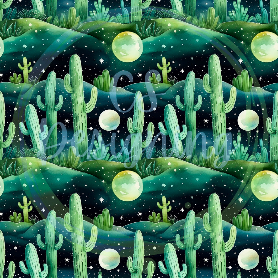 Cactus seamless pattern