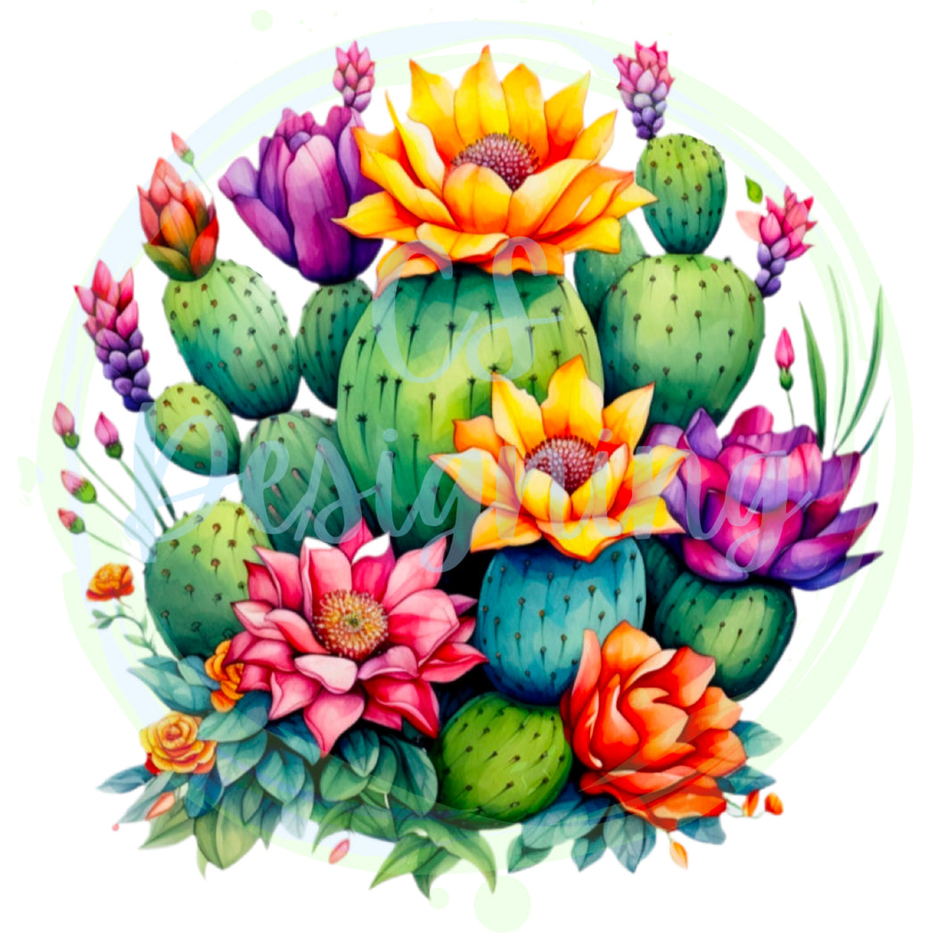 Cactus floral PNG