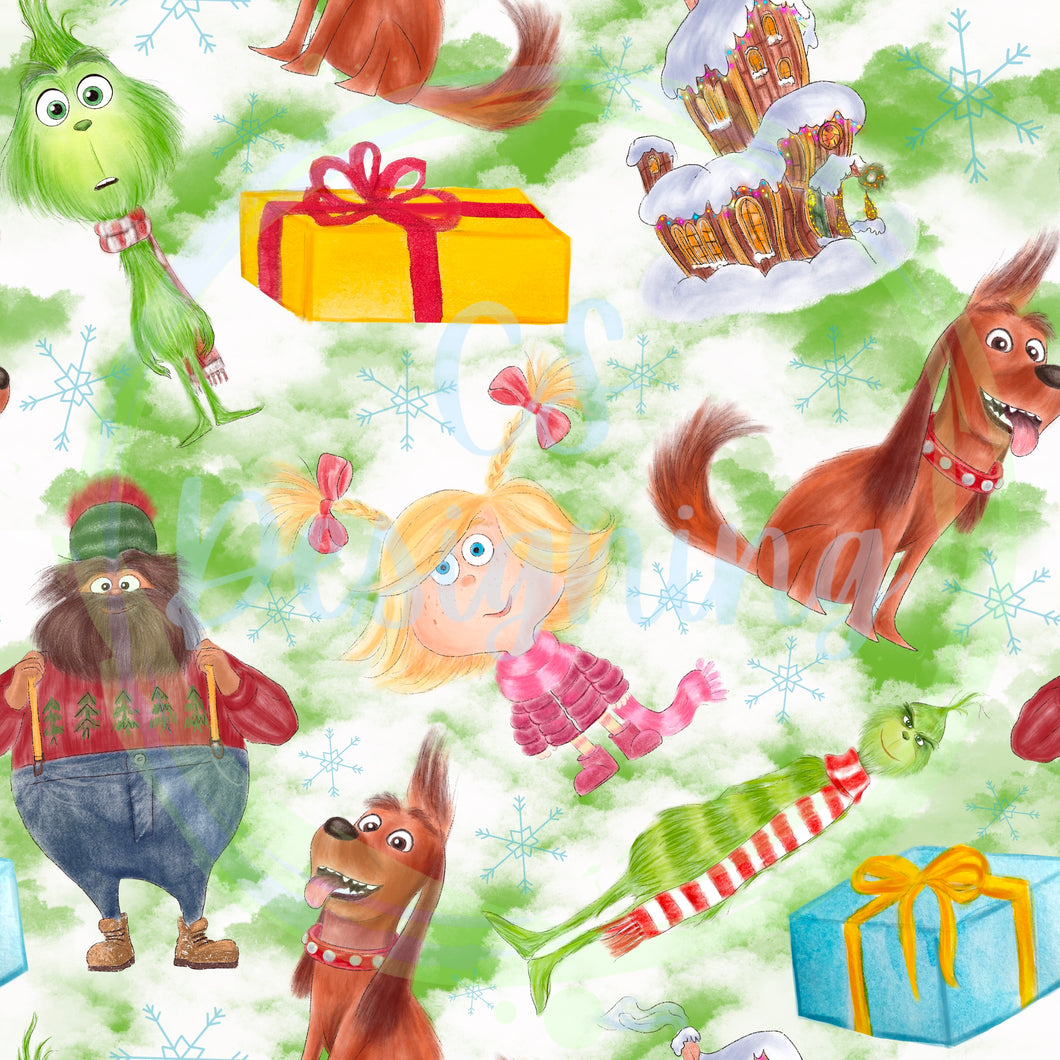 Grinch seamless pattern