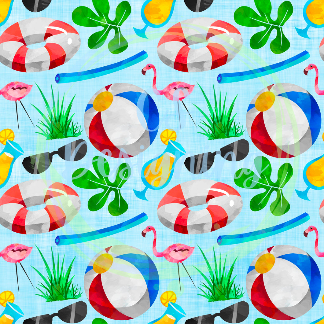 Pool seamless pattern