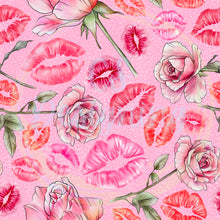 Load image into Gallery viewer, Roses and kisses seamless pattern
