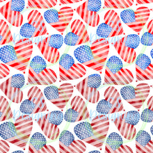 Load image into Gallery viewer, Flag hearts seamless pattern
