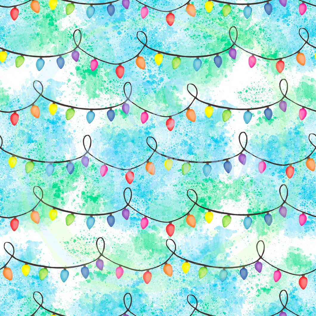 Christmas lights seamless pattern