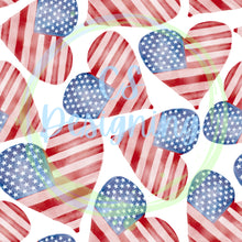 Load image into Gallery viewer, Flag hearts seamless pattern
