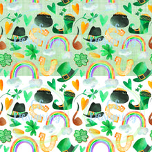 Load image into Gallery viewer, St Patrick’s day essentials seamless pattern
