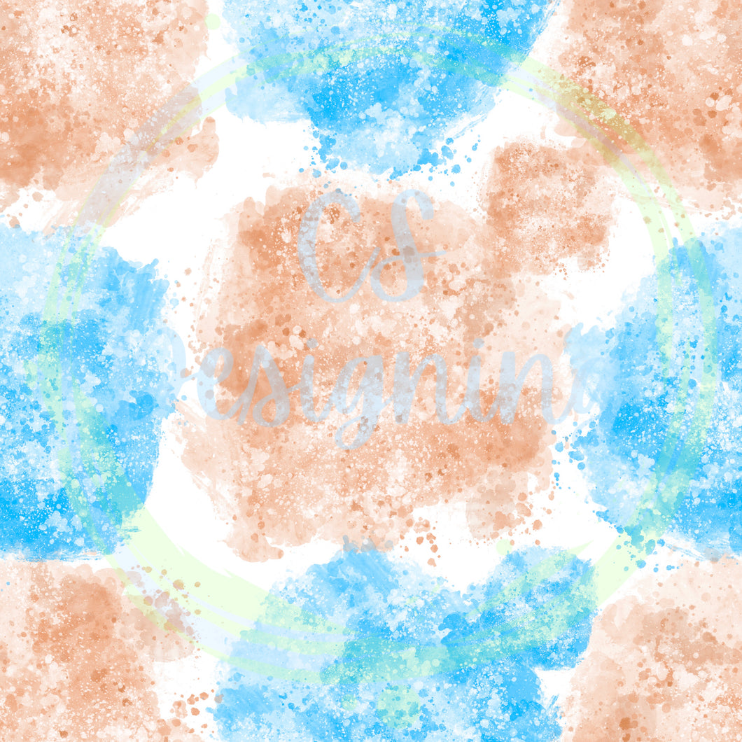 Blue/brown splatter seamless pattern