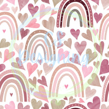 Load image into Gallery viewer, Rainbows &amp; hearts seamless pattern
