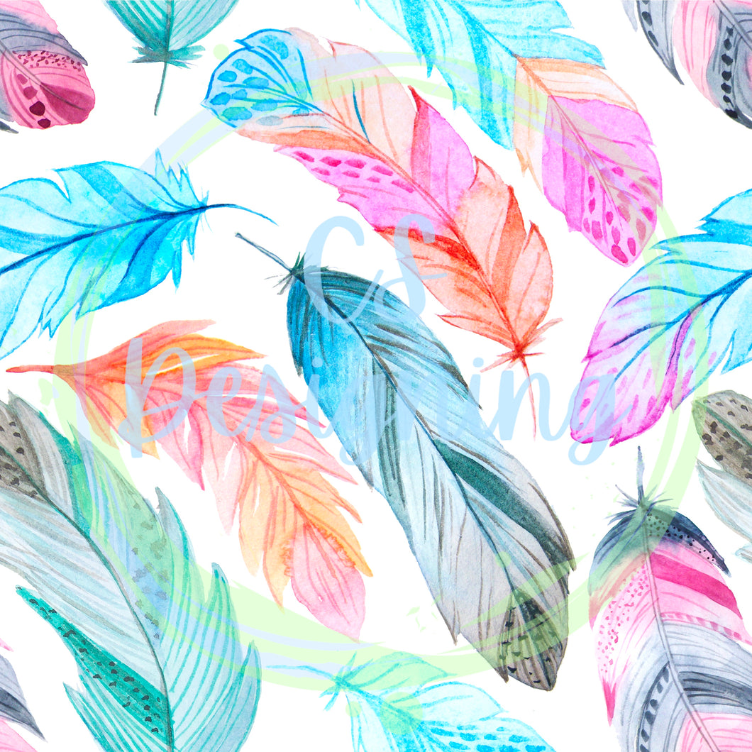 Feather seamless pattern