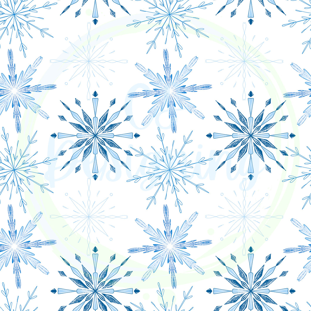 Snowflake seamless pattern